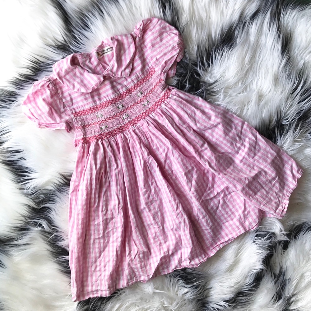 Toddler Girl Pink Checkered Dress 3T-4T